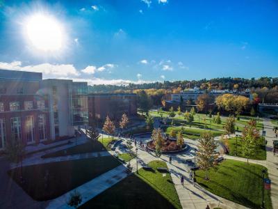 University of Wisconsin Eau Claire Arboretum - Drone shot University of Wisconsin Eau Claire Arboretum - Drone shot