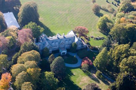 Aerial shot in the fall