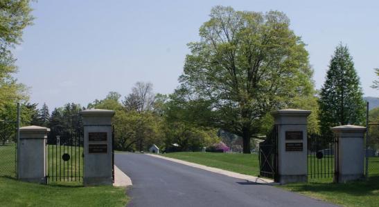 Evergreen Burial Arboretum entrance