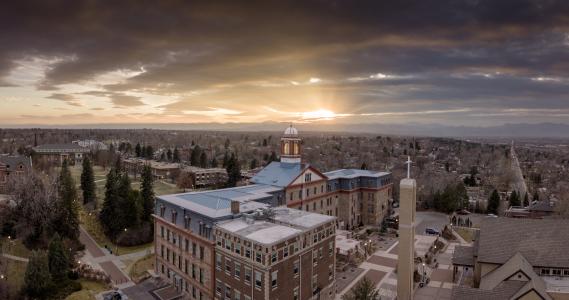 Arboretum at Regis University - airial shot